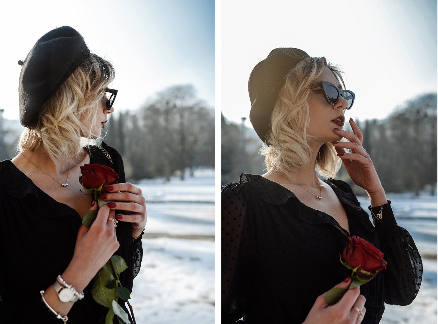 Date Outfit Valentinstag_Baskenmütze_Polka Dots_Rosen_Kiamisu_Modeblog_Fashionblog-final1